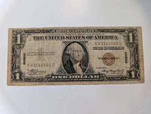 1935 A $1 Hawaii Silver Certificate Notes One Dollar - Picture 1 of 8