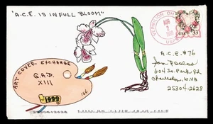 DR WHO 1999 ART COVER EXCHANGE ACE HAND COLORED CACHET VERMILLION OH M39866 - Picture 1 of 2