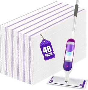 48 Microfiber Mop Pads Swiffer PowerMop Wet Dry Hardwood Refill - Picture 1 of 5