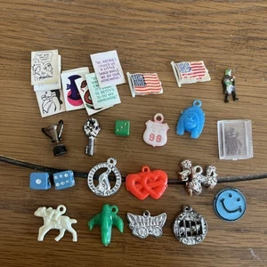 Antique Vintage Plastic Charms Cracker Jack Gumball Toy Japan Estate Find LOT 7 - Picture 1 of 1