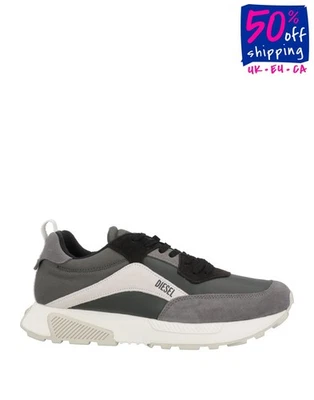 PVP €204 DIESEL S-TYCHE CORTE BAJO Tenis US7 EU39 UK6 Cuero en contraste Gris Logo Foto 1 de 4