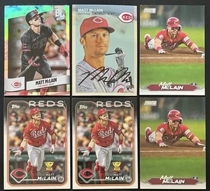 Lotto 6 carte baseball Matt McLain Cincinnati Reds Topps Platinum Rookie RC, foil, + - Foto 1 di 6
