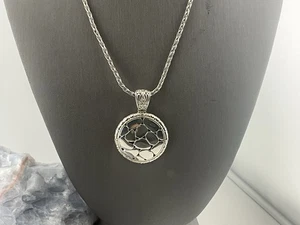 Effy Sterling Silver & 18k Gold Disc Pendant Chain Necklace 18” - Picture 1 of 6