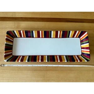 Simple Additions Pampered Chef Rectangle Platter Stripes  - Picture 1 of 3