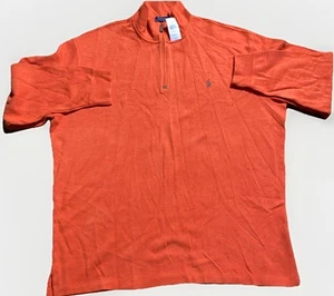Polo Ralph Lauren Estate Suéter Acanalado Para Hombres 4XLT Naranja 1/4 Cremallera De Colección NUEVO  - Imagen 1 de 13