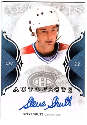 STEVE SHUTT 2011-12 Upper Deck Artifacts AutoFacts HOF AUTO Montreal Signature - Image 1 of 2