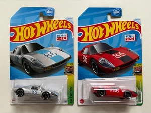 Hot Wheels Porsche 904 Carrera GTS Red & Silver Lot Of 2 Color Variants Exotics - Picture 1 of 5