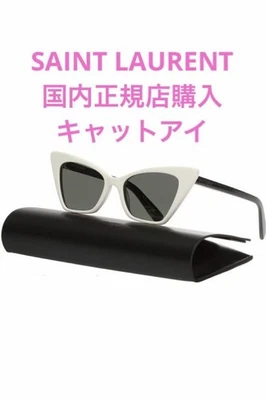 Gafas de sol SAINT LAURENT VICTOIRE SL 244 ojo de gato blancas negras para mujer Foto 1 de 4