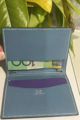 HERMES Hermes Agenda Mini Cuaderno Funda / CARTERA TARJETA Cuero 7,5 cm X10 cm Foto 1 de 4