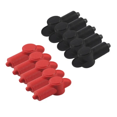 5Pcs Red Black Terminal Cover Fit For Alternator Starter Power Junction Studs - Image 1 of 4