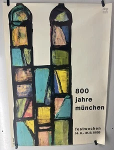 Original Vintage Reiseplakat Deutschland 800 Jahre Fest München 1958 - Bild 1 von 5