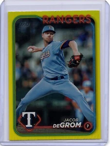 2024 Topps Series 1 Jacob Degrom Yellow Foil Parallel Low Production #171 Texas - Picture 1 of 1