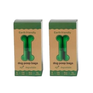 240 Dog Poo Bags Pet Waste Compostable Eco Friendly Biodegradable - 16 Rolls - Picture 1 of 8