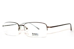 NEW TECHNOLITE TL4001 BR BROWN SEMI RIMLESS AUTHENTIC MENS EYEGLASSES 56-17-145 - Picture 1 of 6