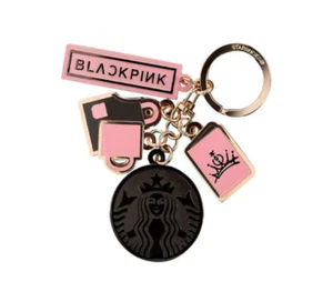 Portachiavi Starbucks Portachiavi Rosa Nero 2023 Collaborazione Portachiavi K-Pop - Foto 1 di 4