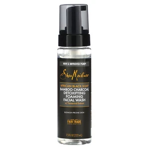 African Black Soap, Bamboo Charcoal Detoxifying Foaming Facial Wash w/ Tamarind - Picture 1 of 2
