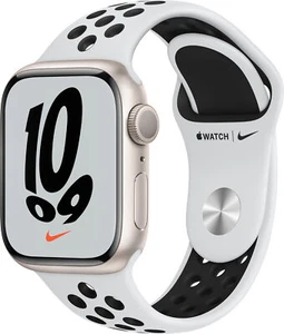 Apple Watch Gen 7 Series 7 Nike 41mm Starlight Aluminum - Pure Platinum Sport - Photo 1 sur 2