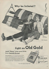 1945 Old Gold Cigarettes Sailer Girl Broke swing Artist Oskar Barshak Print Ad