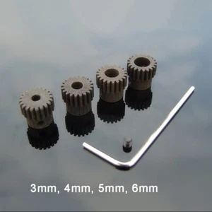 Engranaje de piñón 45# Acero Metal 20T 0.5M Módulo 3/4/5/6mm Agujero para Motor de Coche RC - Imagen 1 de 5