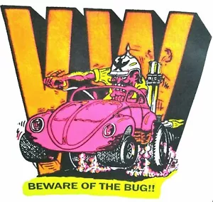 RAT ROD BUG HOT ROD RAT FINK BIKER MOTORCYCLES TOOLS GUNS STICKER - Picture 1 of 1
