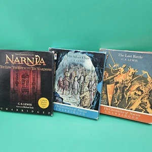 Narnia Audiobook Lot of 3 Books Silver Chair Last Battle Lion Witch Wardrobe VG+ - Picture 1 of 9