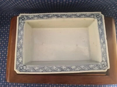 Антикварная китайская экспортная сине-белая фарфоровая сетчатая сеялка для нарцисса - Изображение 1 из 4