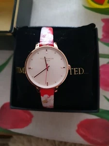 Ted Baker Ladies Leather Watch Womens Watch Floral Watches For Her RRP £ 134.99 - Picture 1 of 10