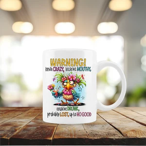 Advertencia, café/té/chocolate 12 oz. taza/taza/sublimada/personalizar (cu312) - Imagen 1 de 1