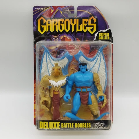 Kenner Gargoyles Deluxe 1995 Griffin Goliath with Fearsome Predator Attack Armor Cover
