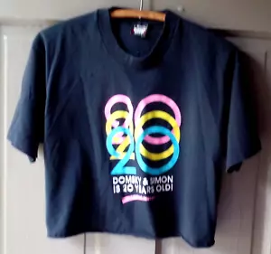 T-shirt vintage DOMSKY & SIMON manica corta misto cotone ritagliato taglia L - Foto 1 di 4