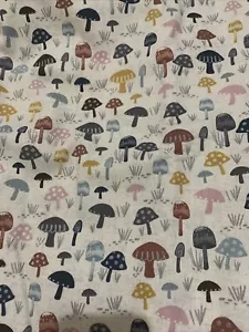Assorted Mushroom Duck Cloth, Table Runner Birthday Party Toadstool Fabric By Yd - Picture 1 of 4