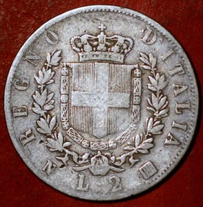 Italien 2 Lire 1863 N RN Vittorio Emanuele II KM# 6a.1 - Bild 1 von 2