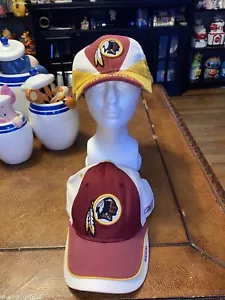 2 Washington Redskins Reebok Hats One Size Fits All Used Please Read Description - Picture 1 of 22
