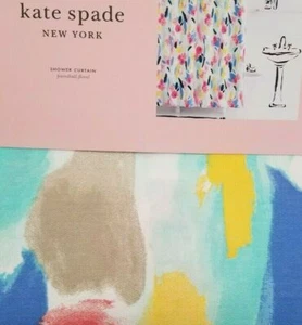 New Kate Spade New York Paintball Floral Fabric Shower Curtain 72"x72" New - Picture 1 of 9