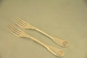 2 tenedores de pescado Christofle Vendome plateados 7-1/2" sin monograma - Imagen 1 de 8