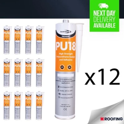 BOND IT 12 X High Strength Polyurethane Adhesive & Sealant PU18 Marine KOI Fish Pond