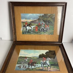 Antiker gerahmter Jagddruck Charles Fernand de Condamy The Meet - Bild 1 von 9