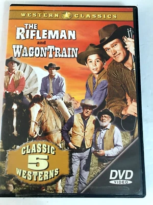 The Rifleman and Wagon Train 5 Westerns DVD Ships Same Day With Tracking - Image 1 of 2