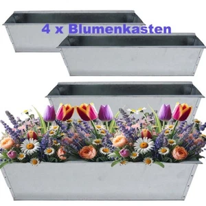 Juego de 4 palets de zinc macetero europalets macetero metal 38 cm - Imagen 1 de 9