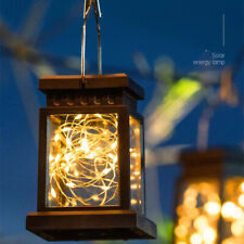 Solar Powered LED Lantern Lights Waterproof Lamp Hanging Outdoor Garden Yard NEW