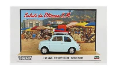BRUMM PROM S22/09 FIAT - 500R 1972 - TUTTI AL MARE - SALUTI DA OLTRONA S.M. - 50 - Immagine 1 di 2