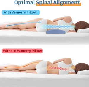 Lumbar Support Pillow for Bed Relief Lower Back Pain with Cooling Gel - Picture 1 of 7