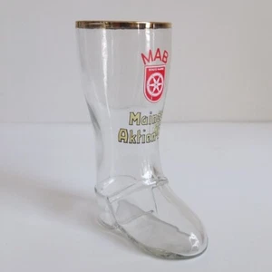 rare vintage Mainzer Aktien Bier boot-shaped beer glass, Germany c.1955—superb - Picture 1 of 7