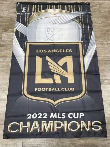 LAFC 2022 Champions Flag Banner 3x5 ft  Football Club Soccer MLS Flag Black Gold Cover