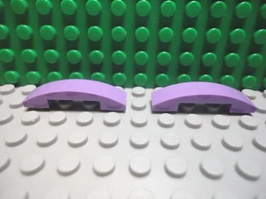Lego 2 Medium Lavendel 4x1 doppelt gebogen glatte Hänge Stein Block NEU - Bild 1 von 1