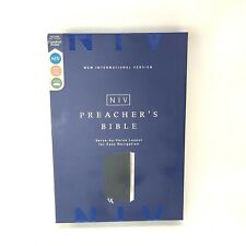 NIV Preacher Bible Verse by Vers Format Leathersoft Black Lay Flat Comfort Print