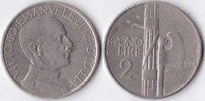 VITT. EMAN. III 2 LIRE GUT 1926 - SELTEN - - Bild 1 von 1