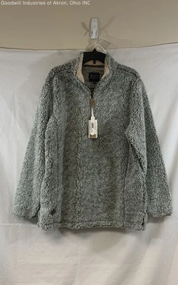 NWT Simply Southern Heather Grey Sherpa Fleece 1/4 Zip Pullover Women's XXL - Image 1 of 4