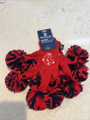 Wincraft Womens MLB Spirit Fingerz Pom Pom Gloves Team Knit  - Image 1 of 4