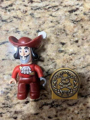 LEGO DUPLO DISNEY Captain Hook Figure Jake and the Neverand Pirates Loose - Image 1 of 4